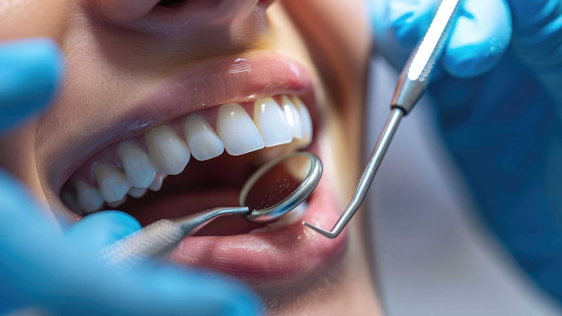 Dental professional performing a teeth cleaning in Bonita Springs