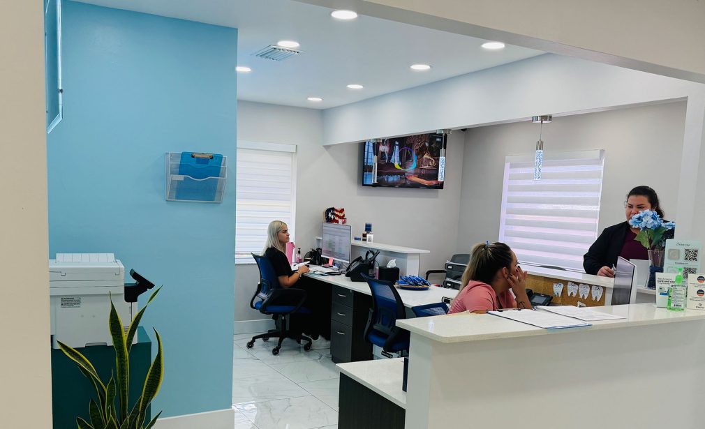 Dental Blush team providing emergency dental treatment