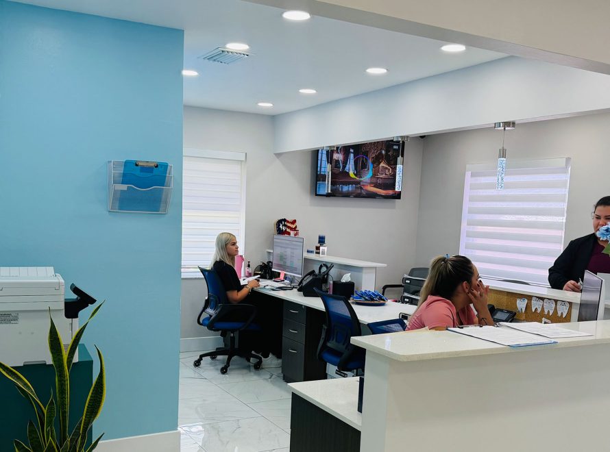 Dental Blush Cape Coral team providing emergency dental treatment