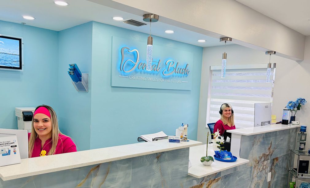 Dental Blush Cape Coral front desk team welcoming patients
