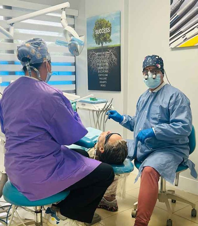 Dental care being provided at Dental Blush